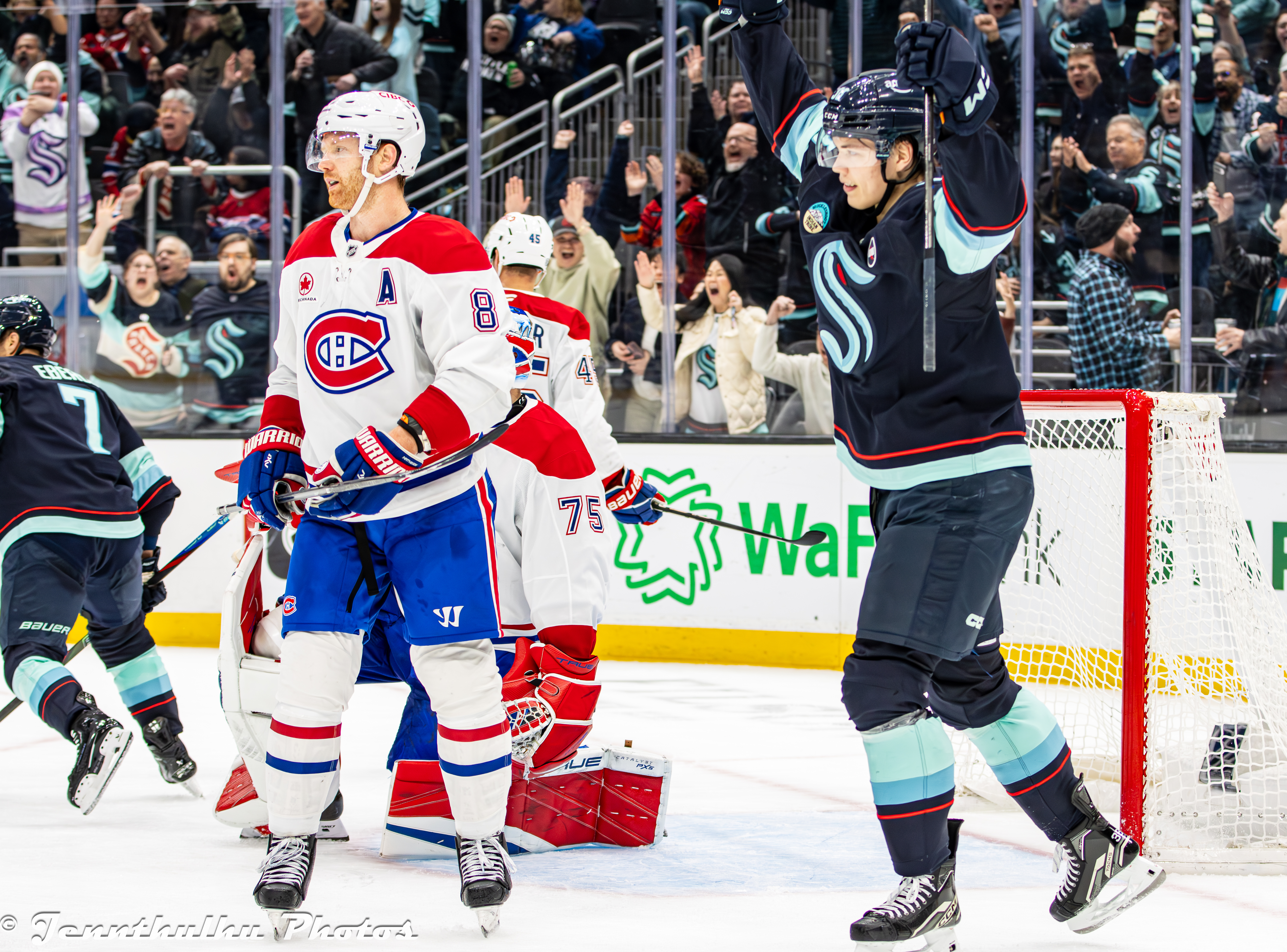NHL hockey celebration moment on the ice