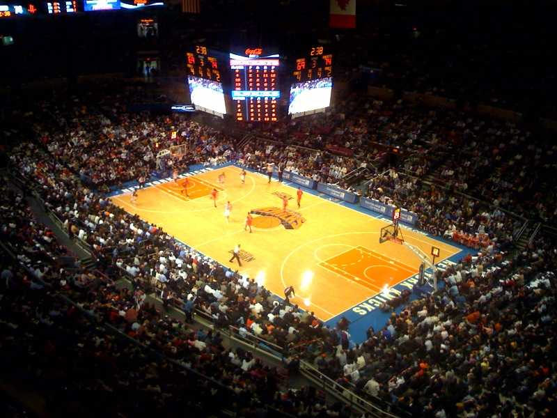 NBA basketball game at Madison Square Garden