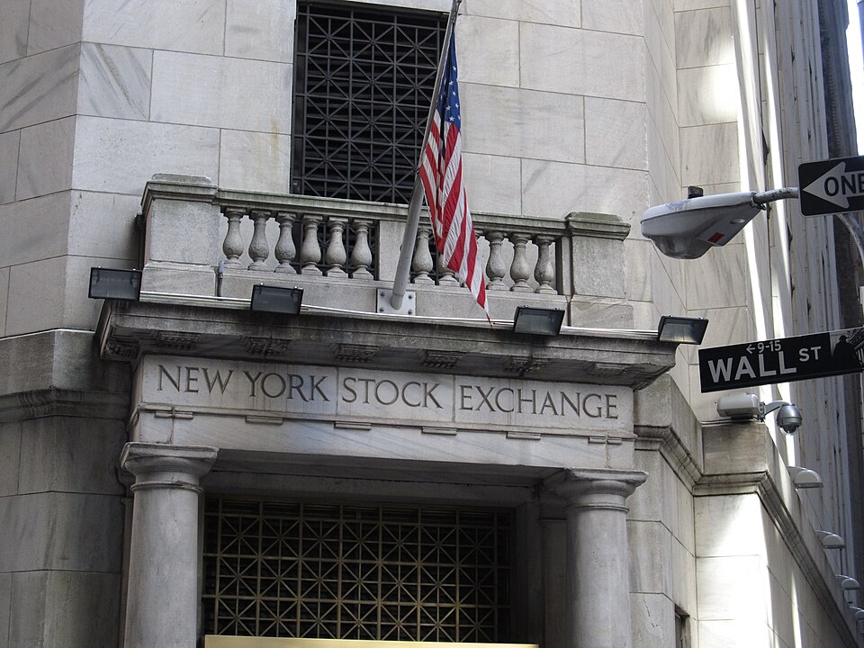 Wall Street and New York Stock Exchange view from the street