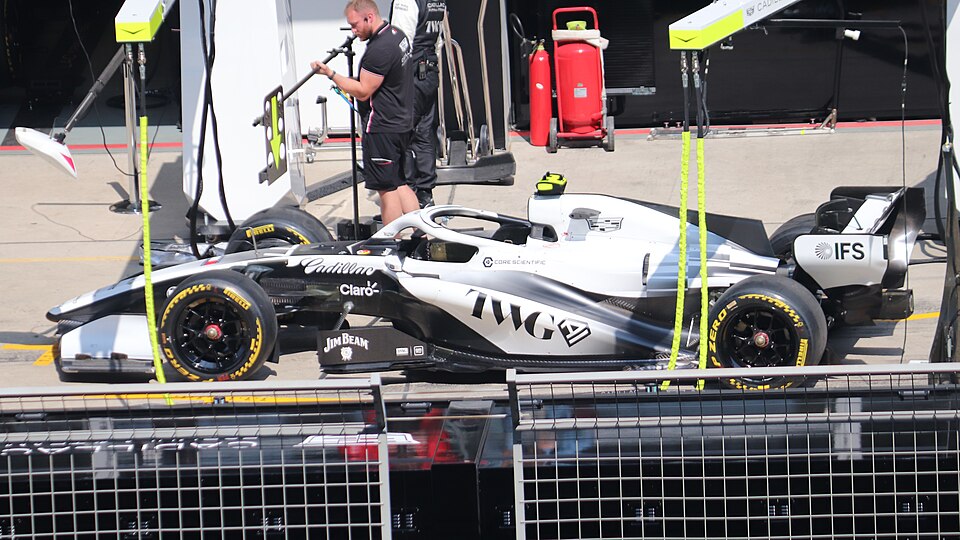 Cadillac F1 car racing at the 2026 Chinese Grand Prix