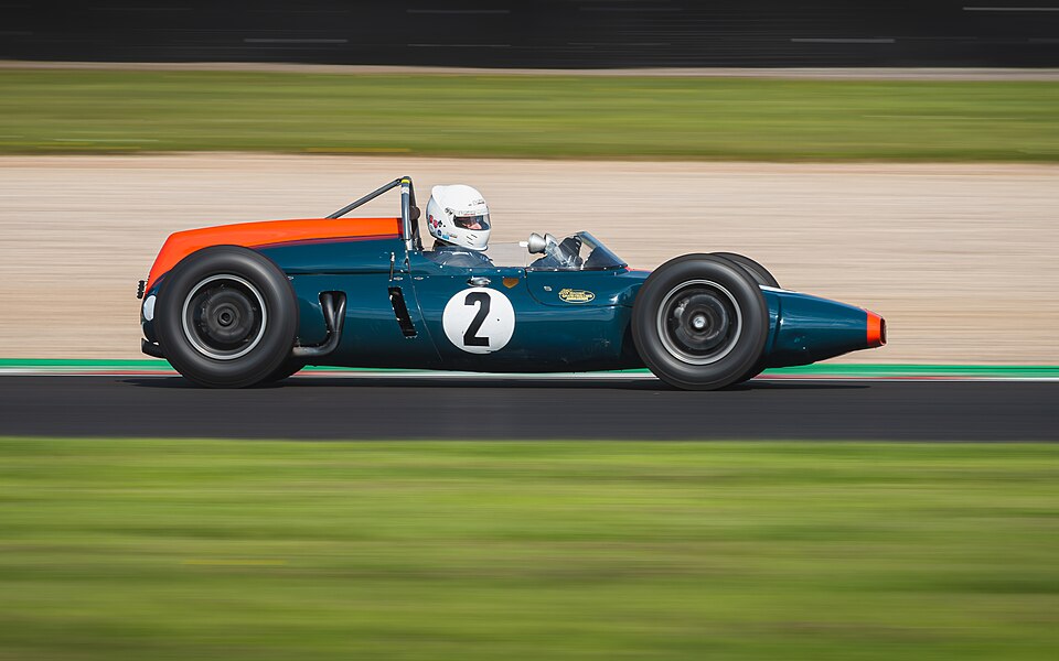 Vintage 1961 Cooper T53 Formula 1 car at Donington Park