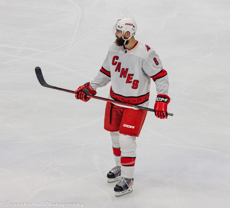 Brent Burns of the Carolina Hurricanes during NHL game
