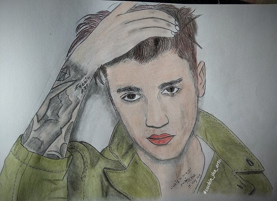 Portrait artwork of Justin Bieber