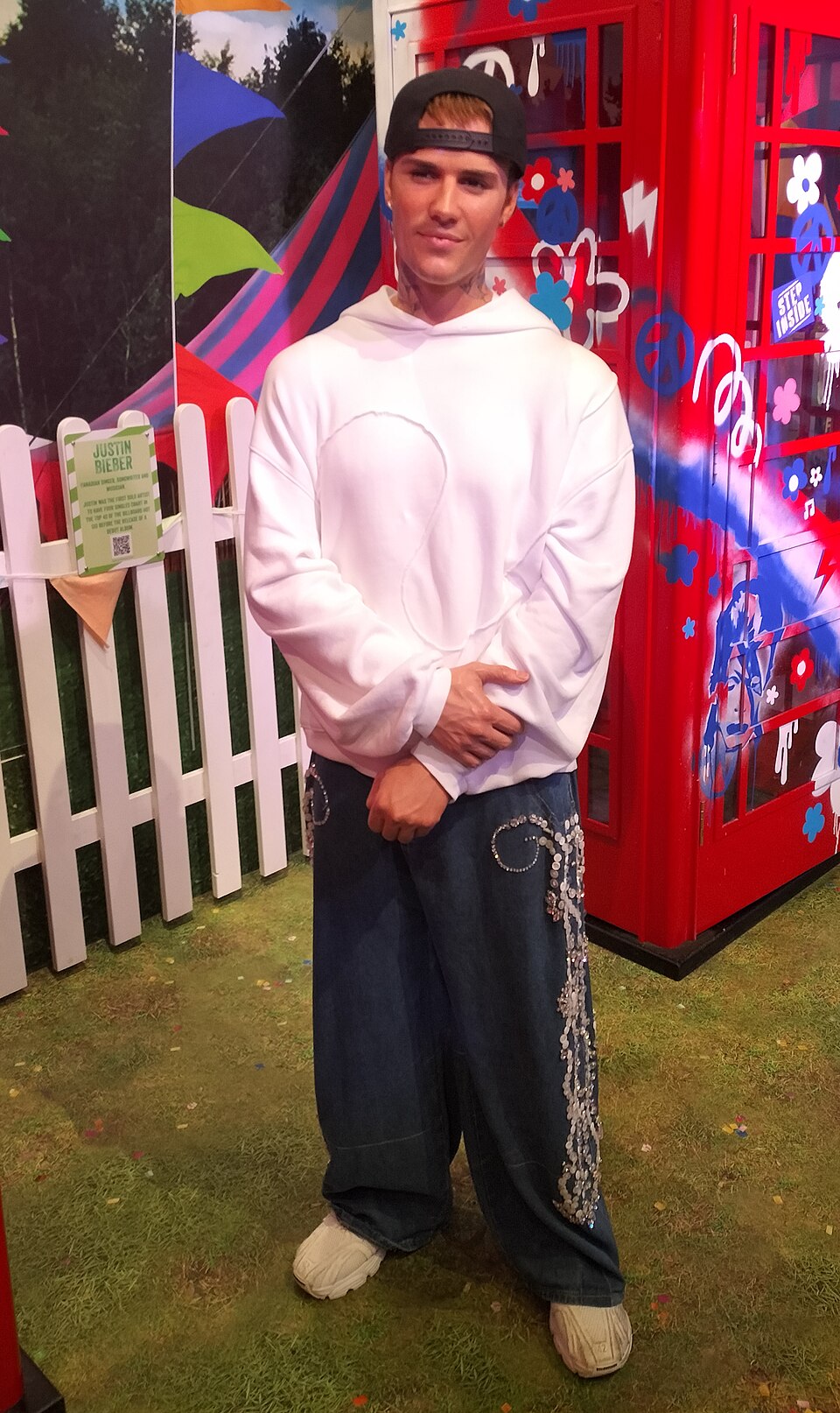 Justin Bieber wax figure at Madame Tussauds London
