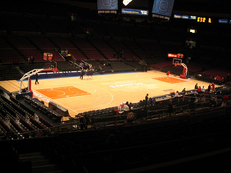 Madison Square Garden basketball court during an NBA game