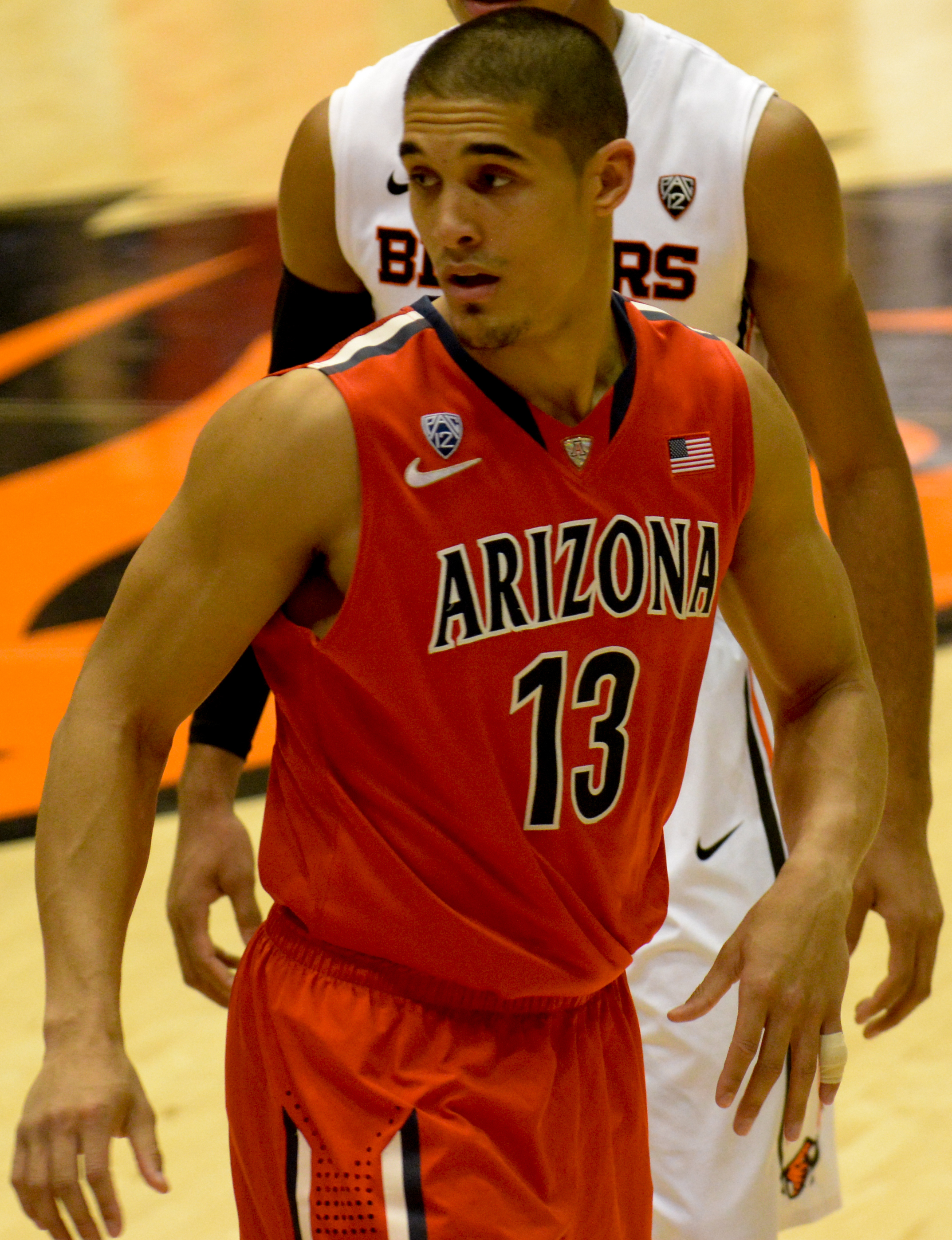 Nick Johnson playing for the Arizona Wildcats basketball team