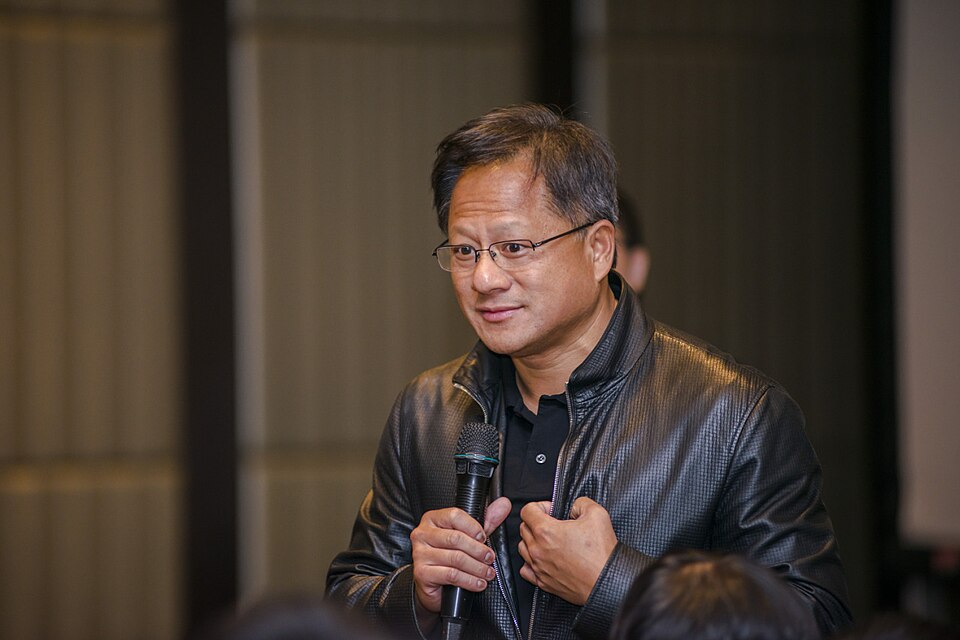 Jensen Huang presenting at Computex technology conference
