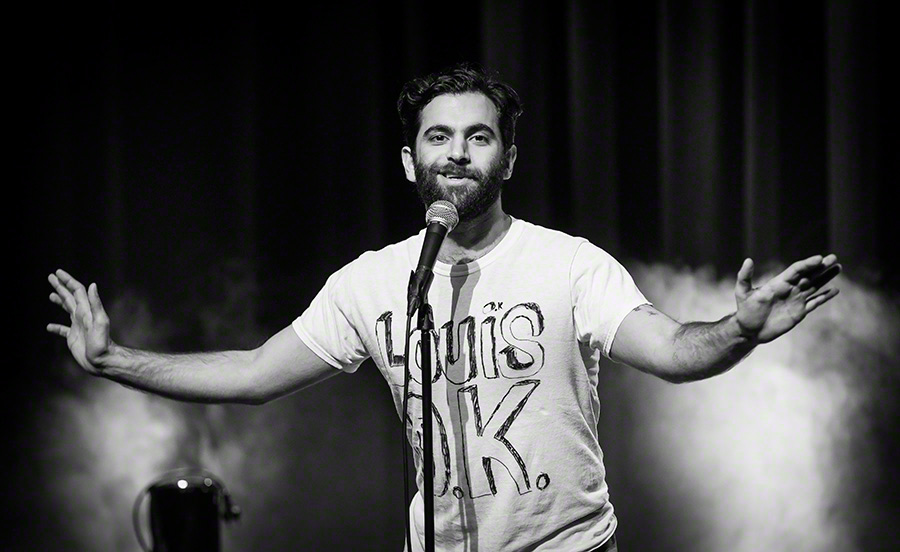 Comedy performance on stage at Parkteatret theater